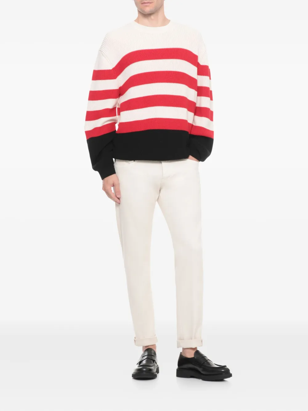 DONDUP logo-plaque pants | Regular-Fit & Straight Leg Pants | Image 2