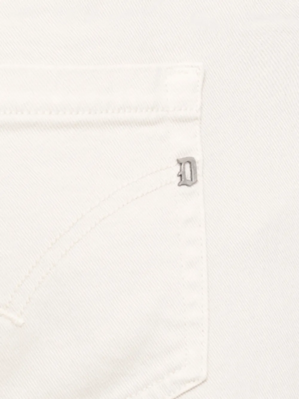 Dondup Straight Trousers With Rolled Cuffs And Pockets In White