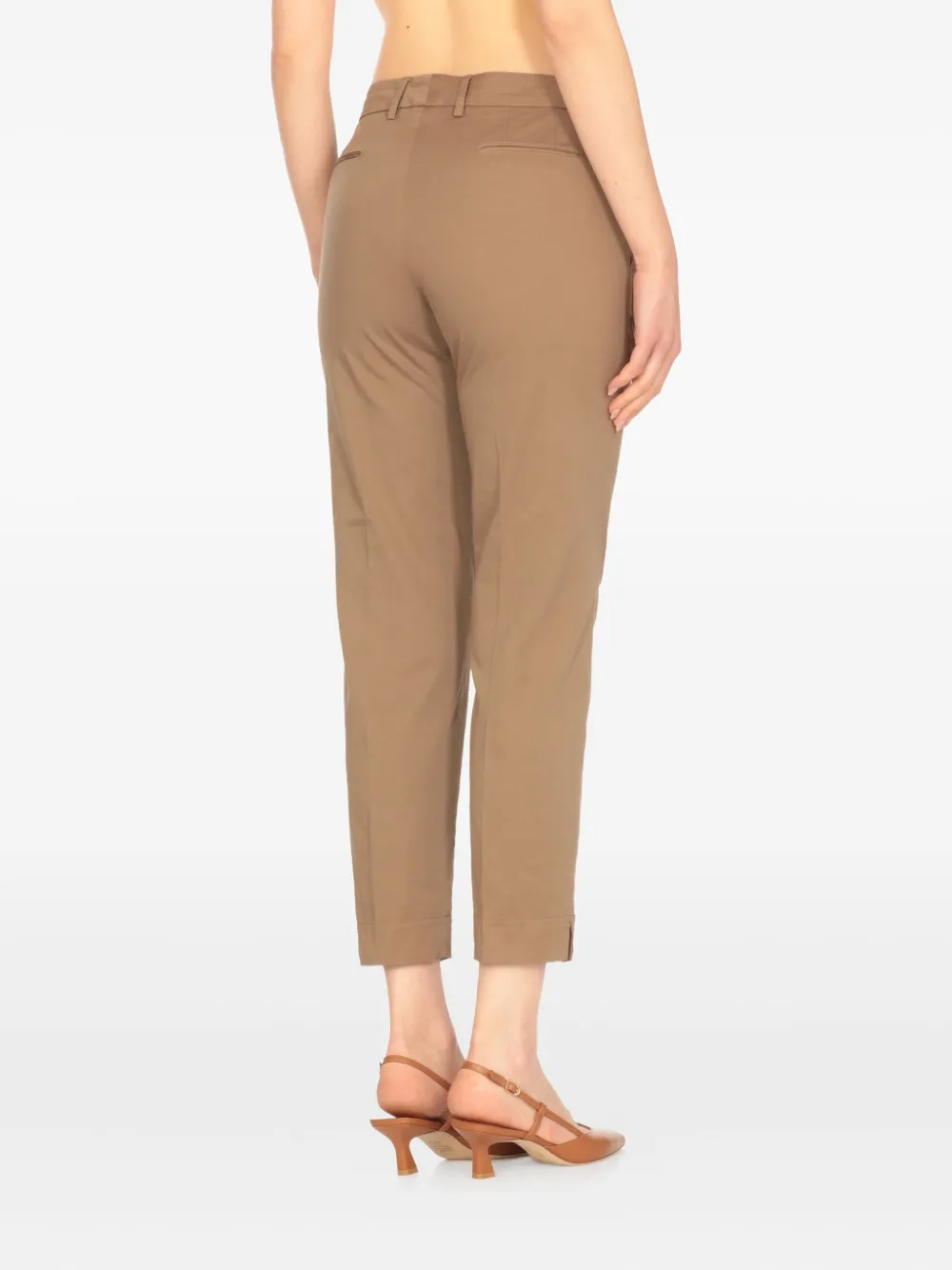PT Torino slash-pocket cropped trousers Beige
