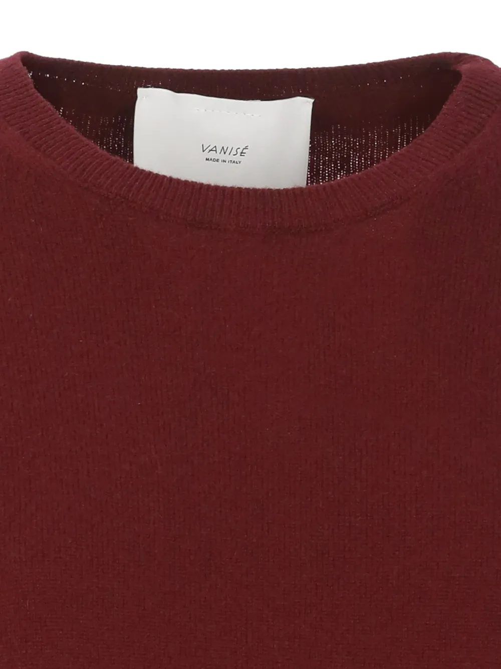 Vanisé Ribbed-trim Crew-neck Sweater In Brown