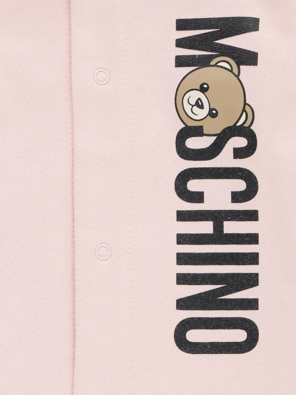 Moschino Kids logo-print cotton romper Roze