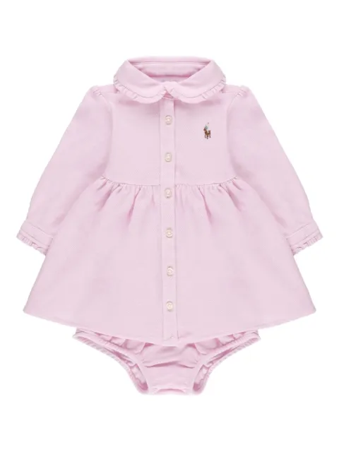 POLO RALPH LAUREN KIDS قميص طويل بياقة كرانيش