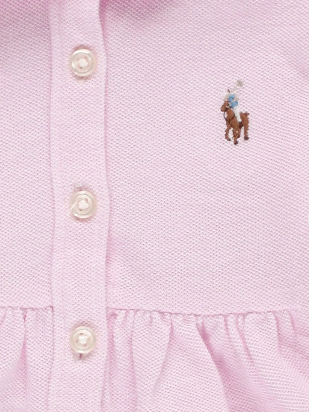 Polo Ralph Lauren Ruffled-collar Shirt Dress In Pink