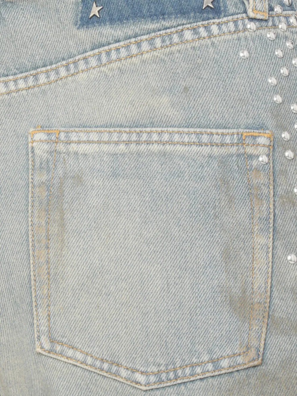 Golden Goose Jeans verfraaid met studs Blauw