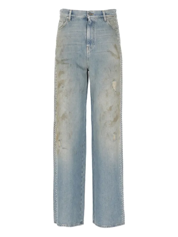 Golden Goose サイドスタッズ ジーンズ | ブルー | FARFETCH JP