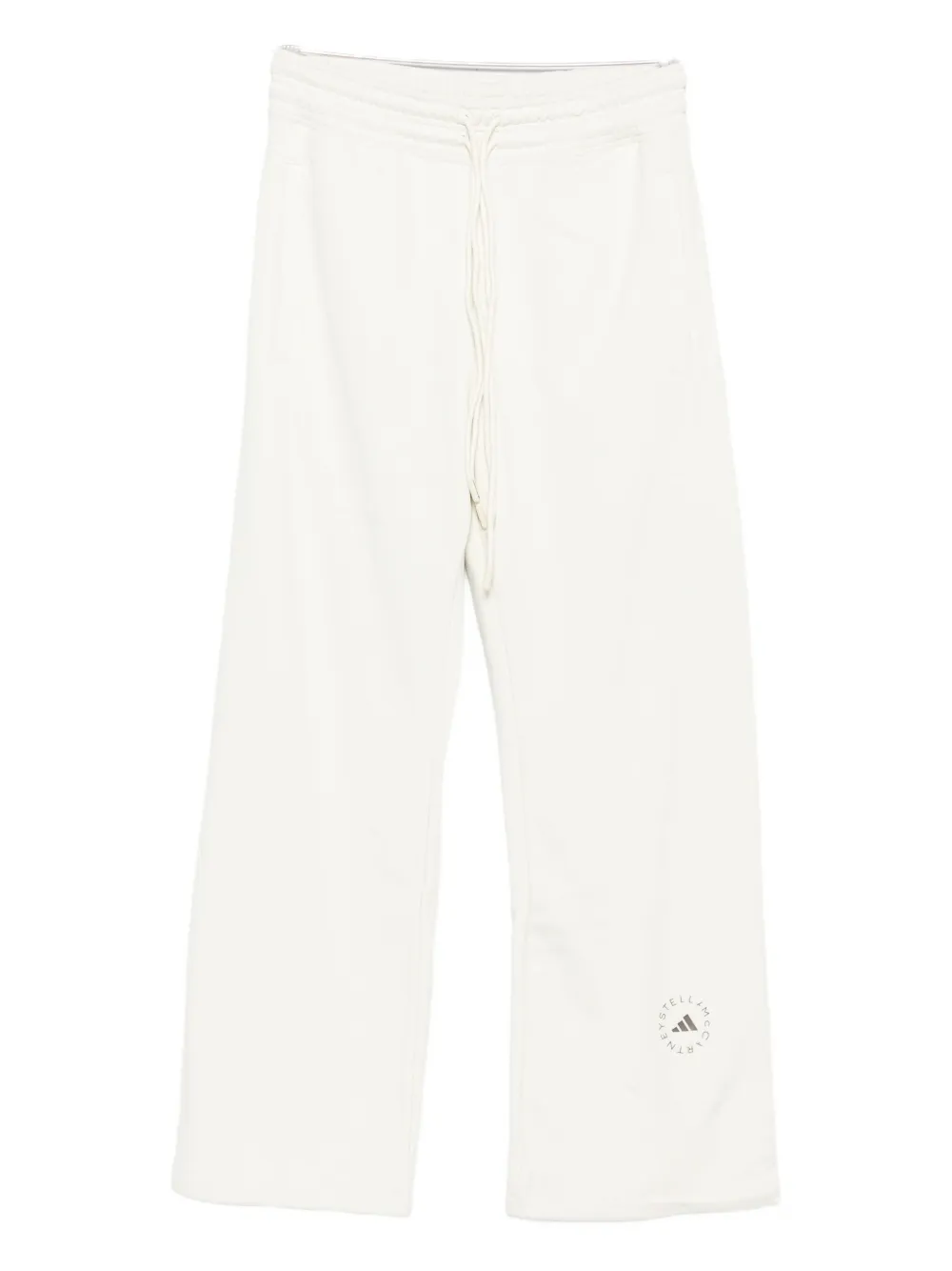 Adidas By Stella Mccartney Drawstring Cotton Track Pants In White