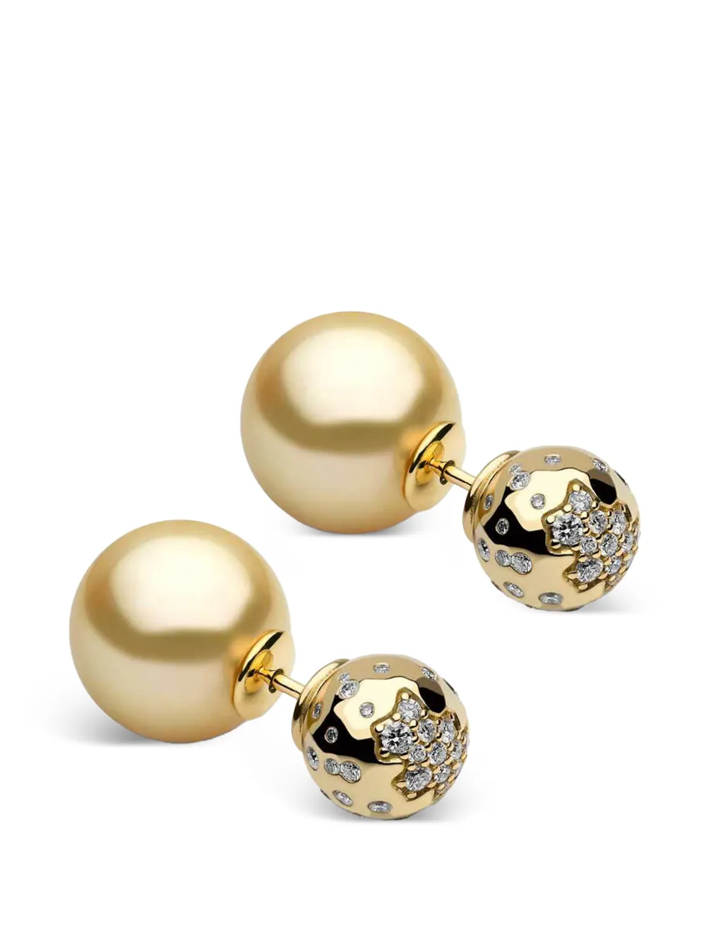 Yoko London 18K yellow gold south sea pearl diamond earrings - Oro