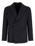 Tagliatore double-breasted wool blazer - Grey