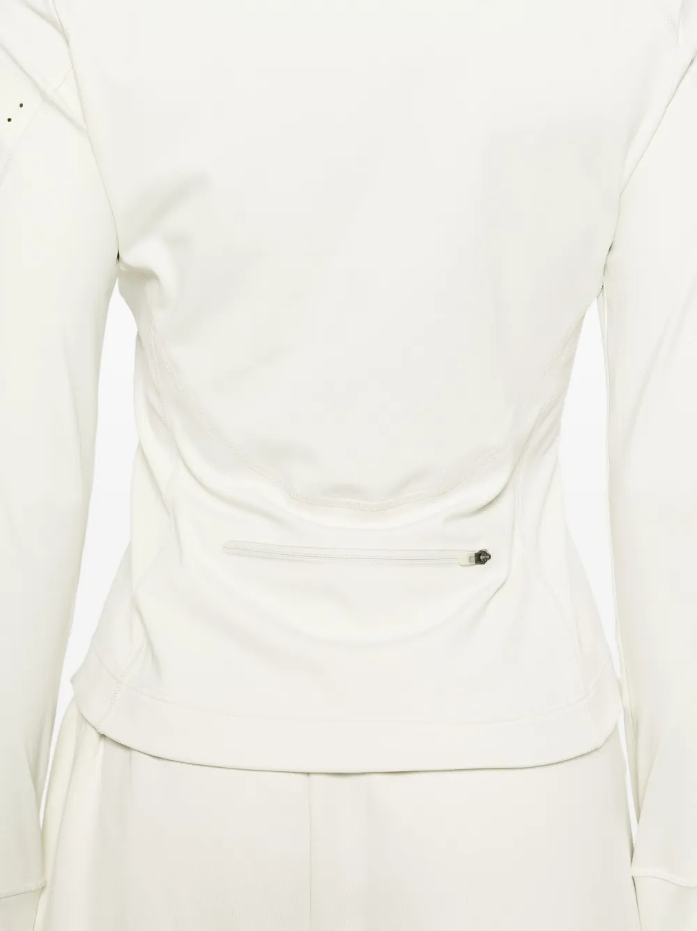 adidas by Stella McCartney laser-cut zip-up jacket Beige