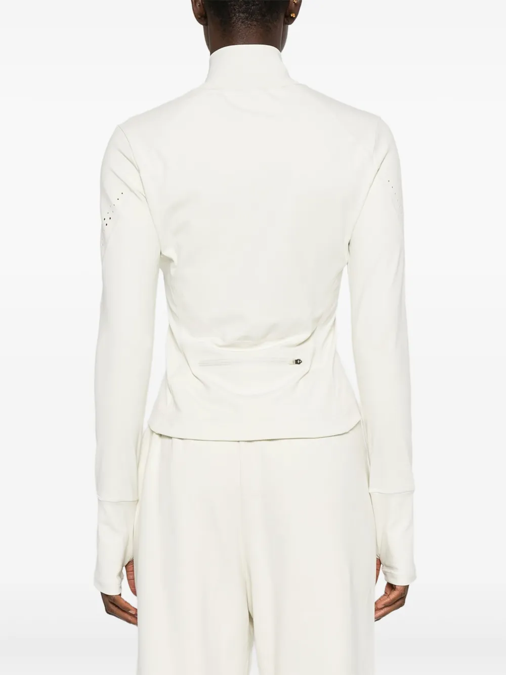 adidas by Stella McCartney laser-cut zip-up jacket Beige