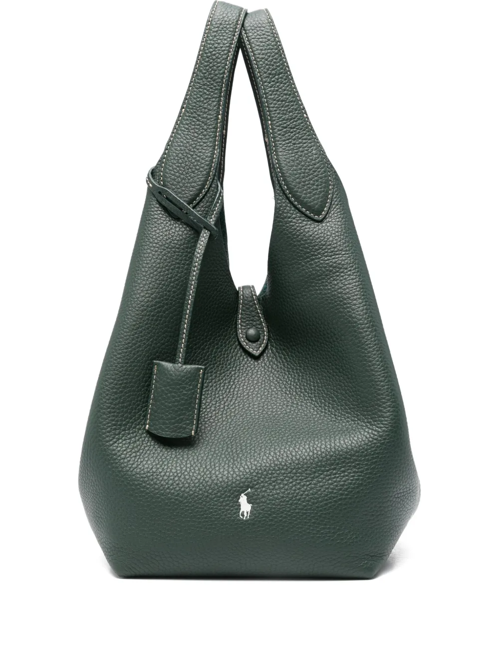 Polo Ralph Lauren medium Shopper leather tote bag Groen