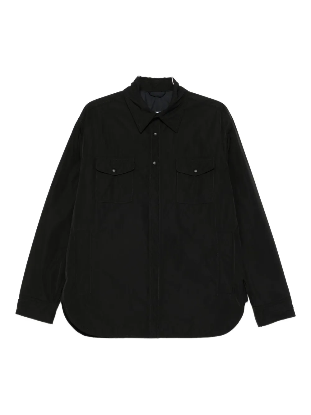 ASPESI buttoned flap-pocket shirt jacket Zwart