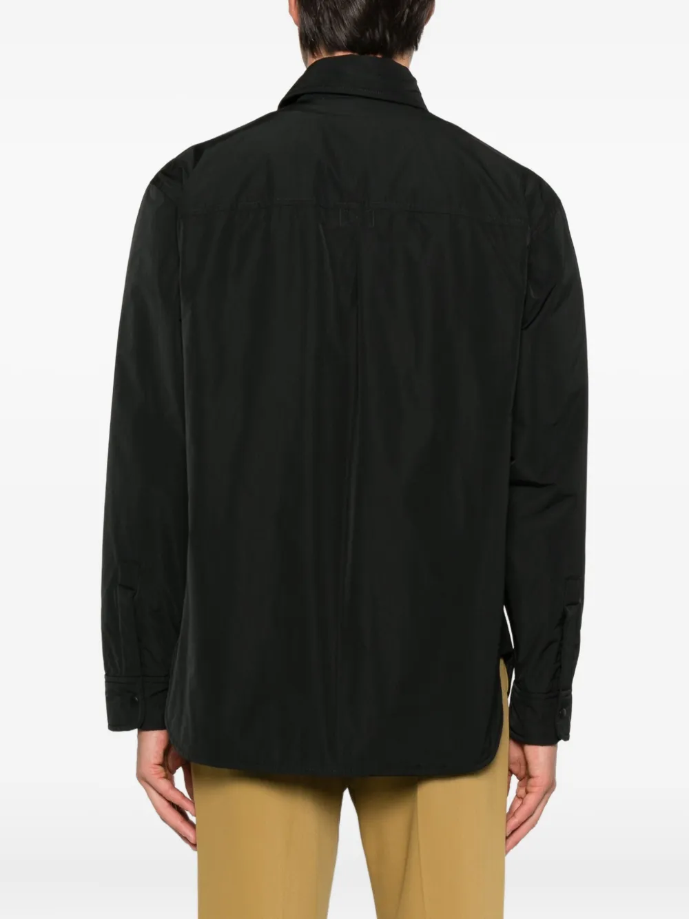 ASPESI buttoned flap-pocket shirt jacket Zwart