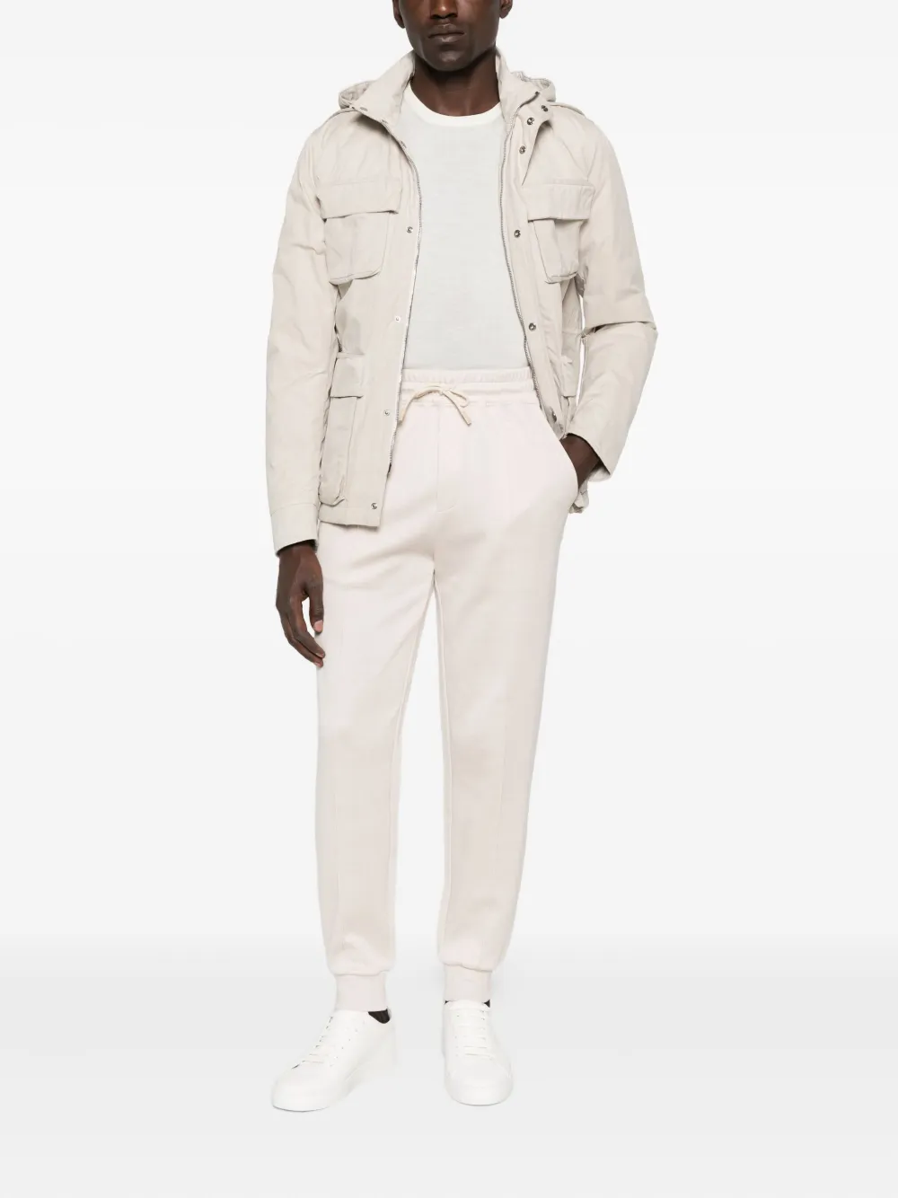 Eleventy Broek met trekkoord en ritszak Beige