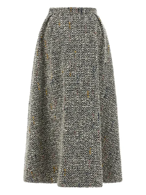 Alessandra Rich embellished tweed midi skirt
