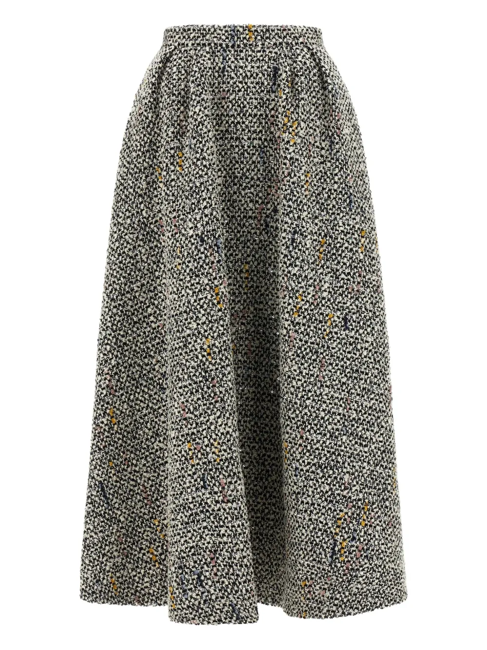 Alessandra Rich embellished tweed midi skirt - Zwart