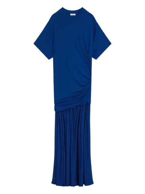 Ferragamo robe asymétrique à taille froncée