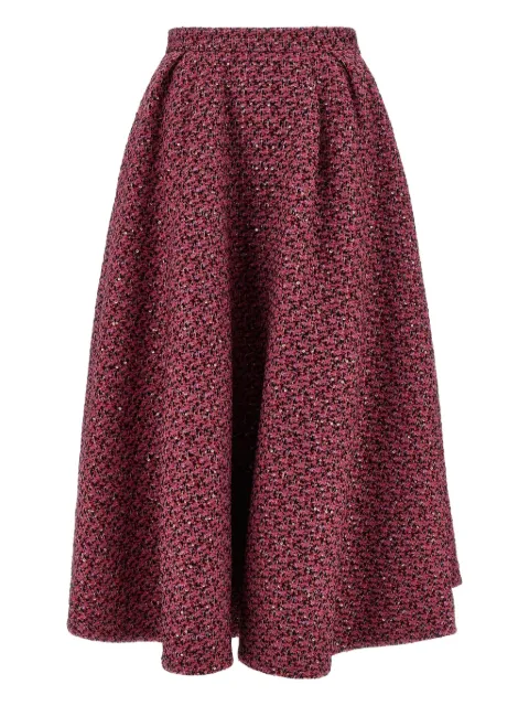Alessandra Rich sequin-embellished tweed midi skirt
