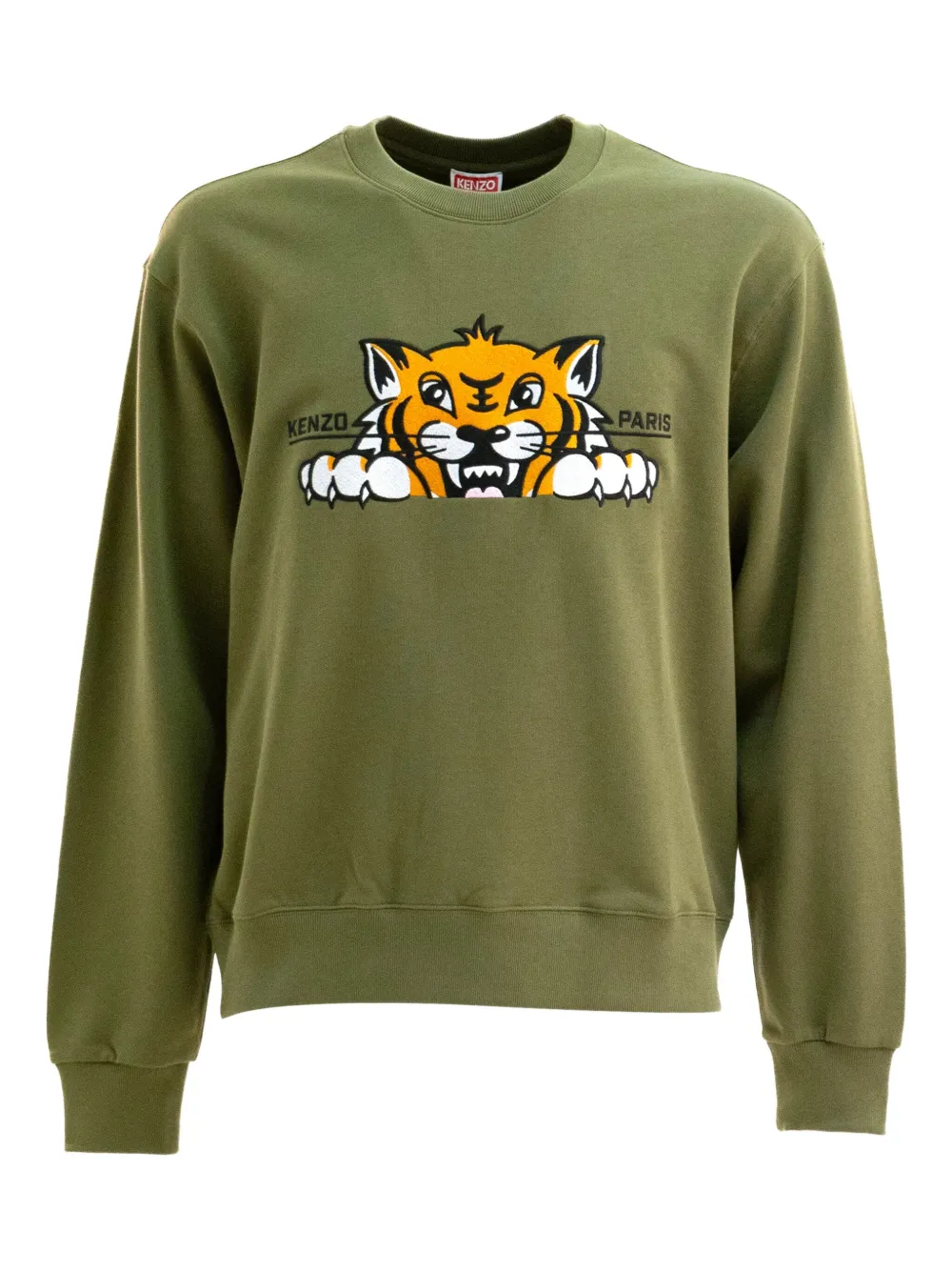 Kenzo Sweater met ronde hals en borduurwerk Groen