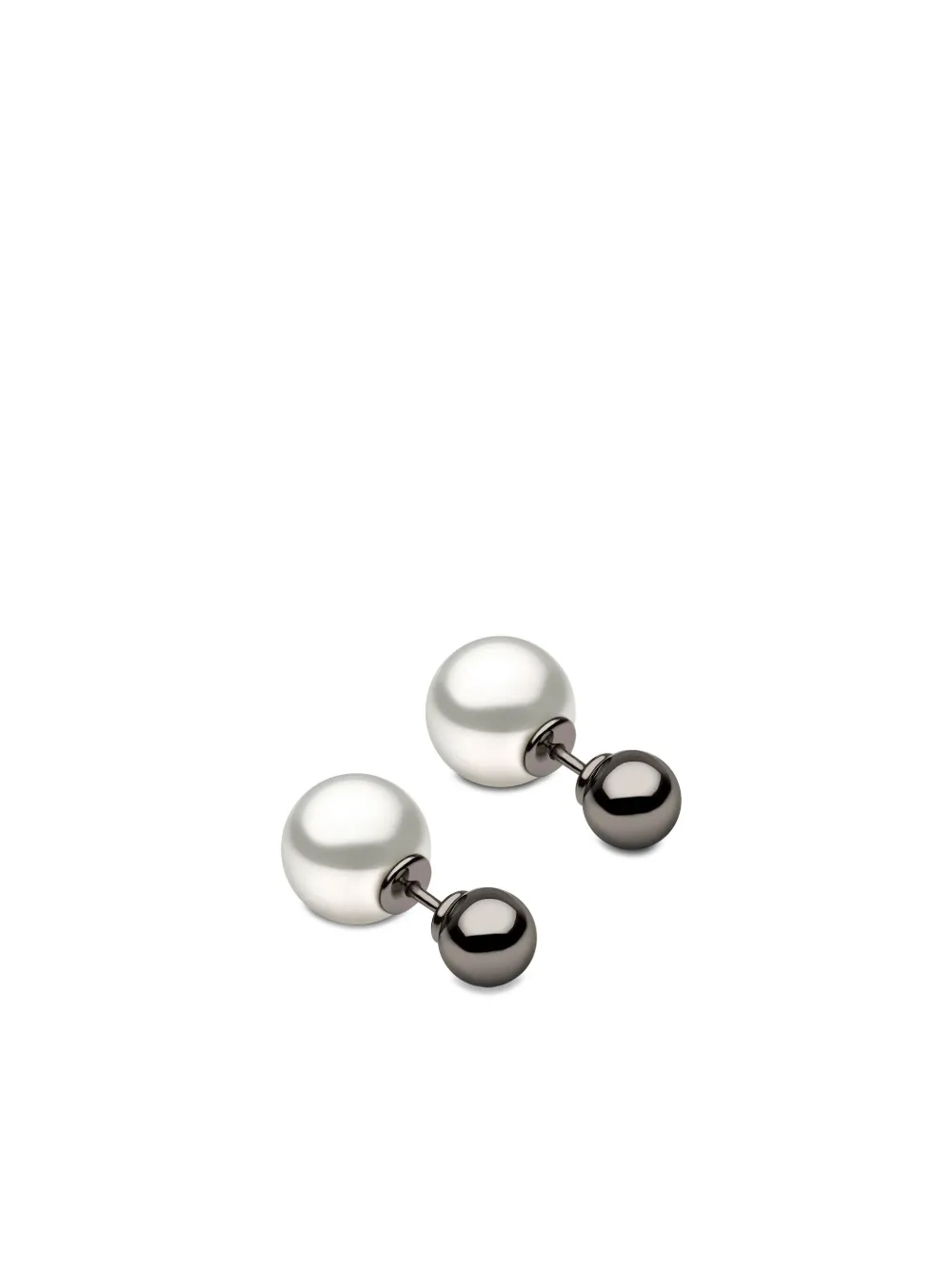 18K black gold south sea pearl earrings