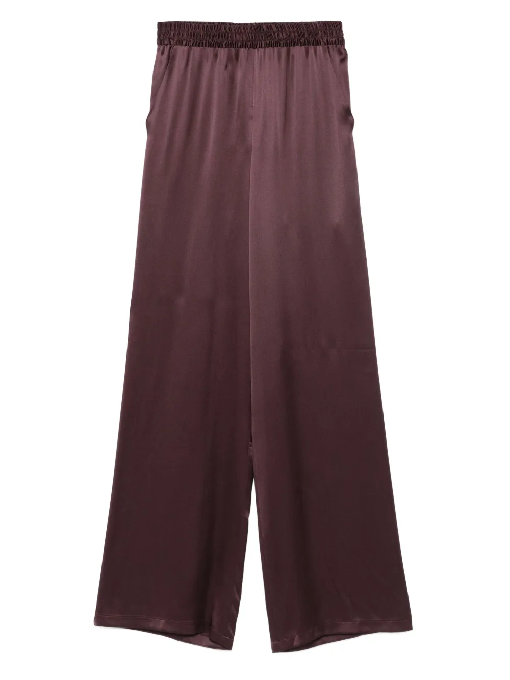 Eleventy Zijden broek met elastische taille Paars