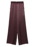 Eleventy elastic-waist silk trousers - Purple