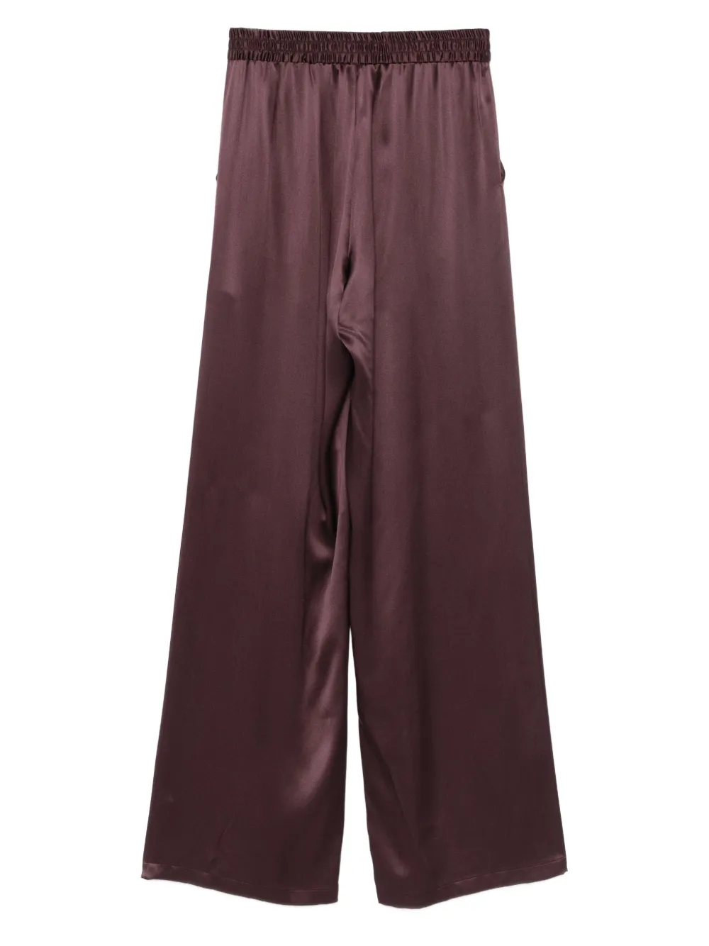 Eleventy Zijden broek met elastische taille Paars
