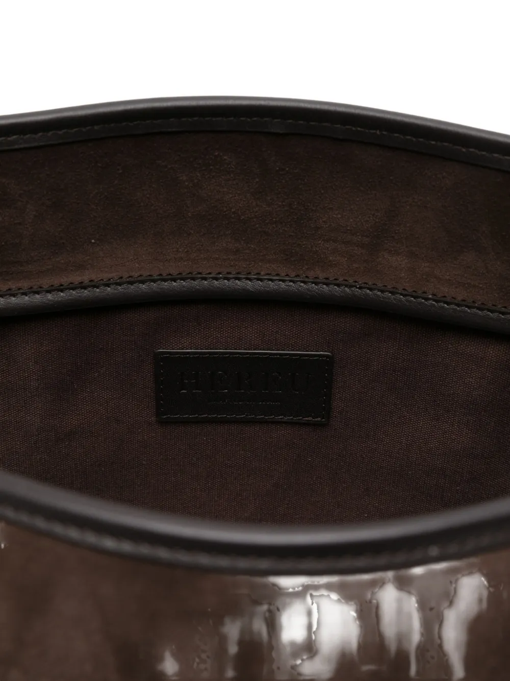 Hereu Forna braided suede tote bag Bruin