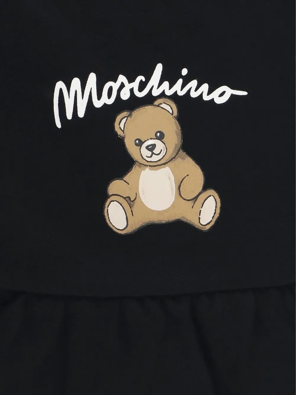 Moschino Kids Sweaterjurk met teddyprint Zwart