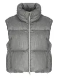 Herno quilted turtleneck gilet - Grey