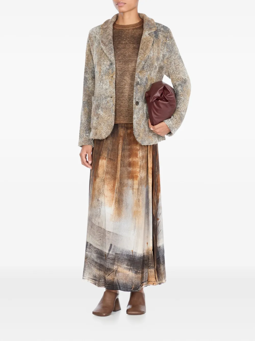 Avant Toi Blazer van wolblend Beige