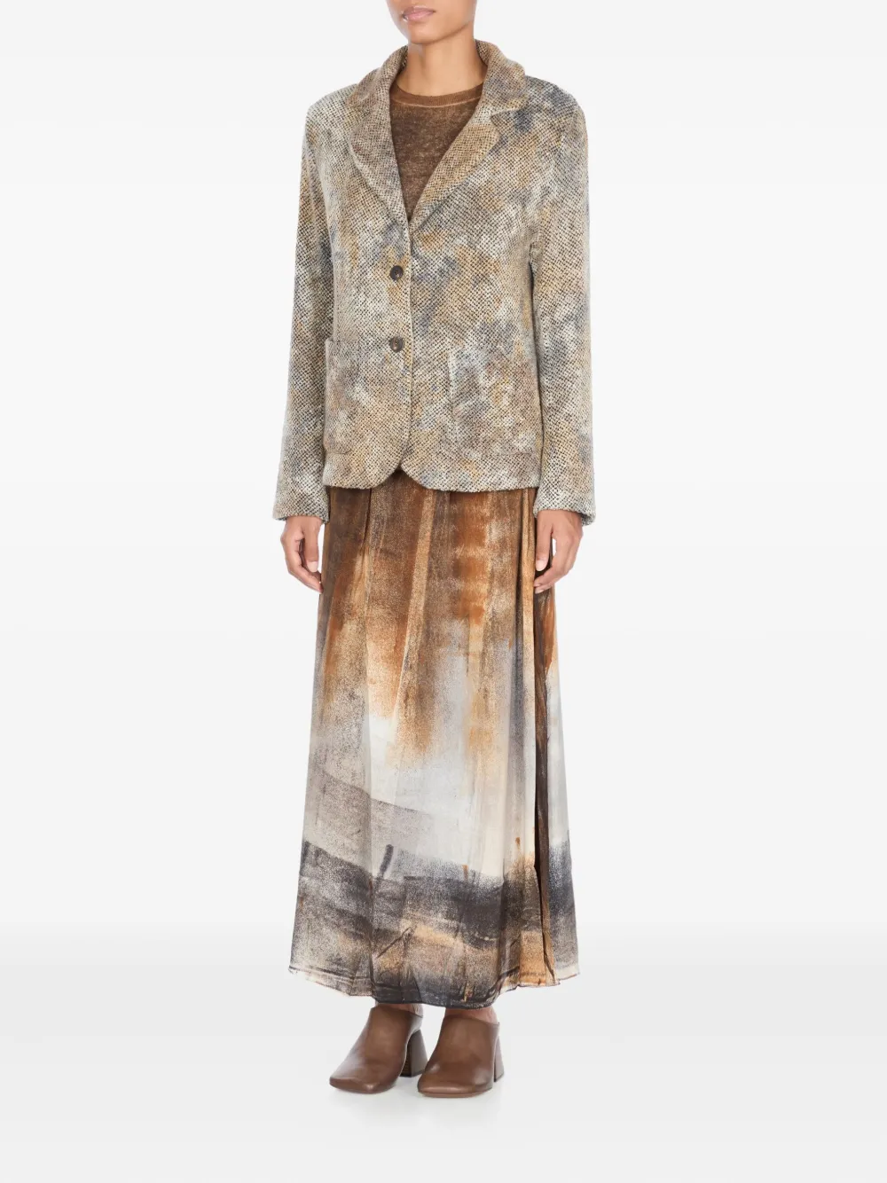 Avant Toi Blazer van wolblend Beige