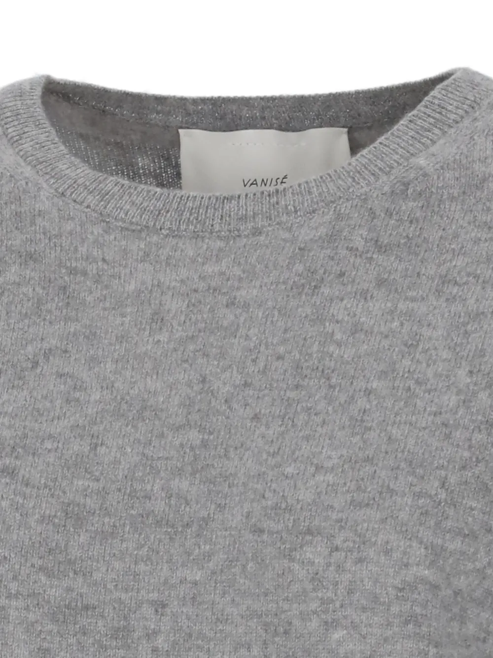 Vanisé Ribbed-trim Crew-neck Sweater In Gray