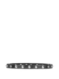 The Attico snap-button leather belt - Black