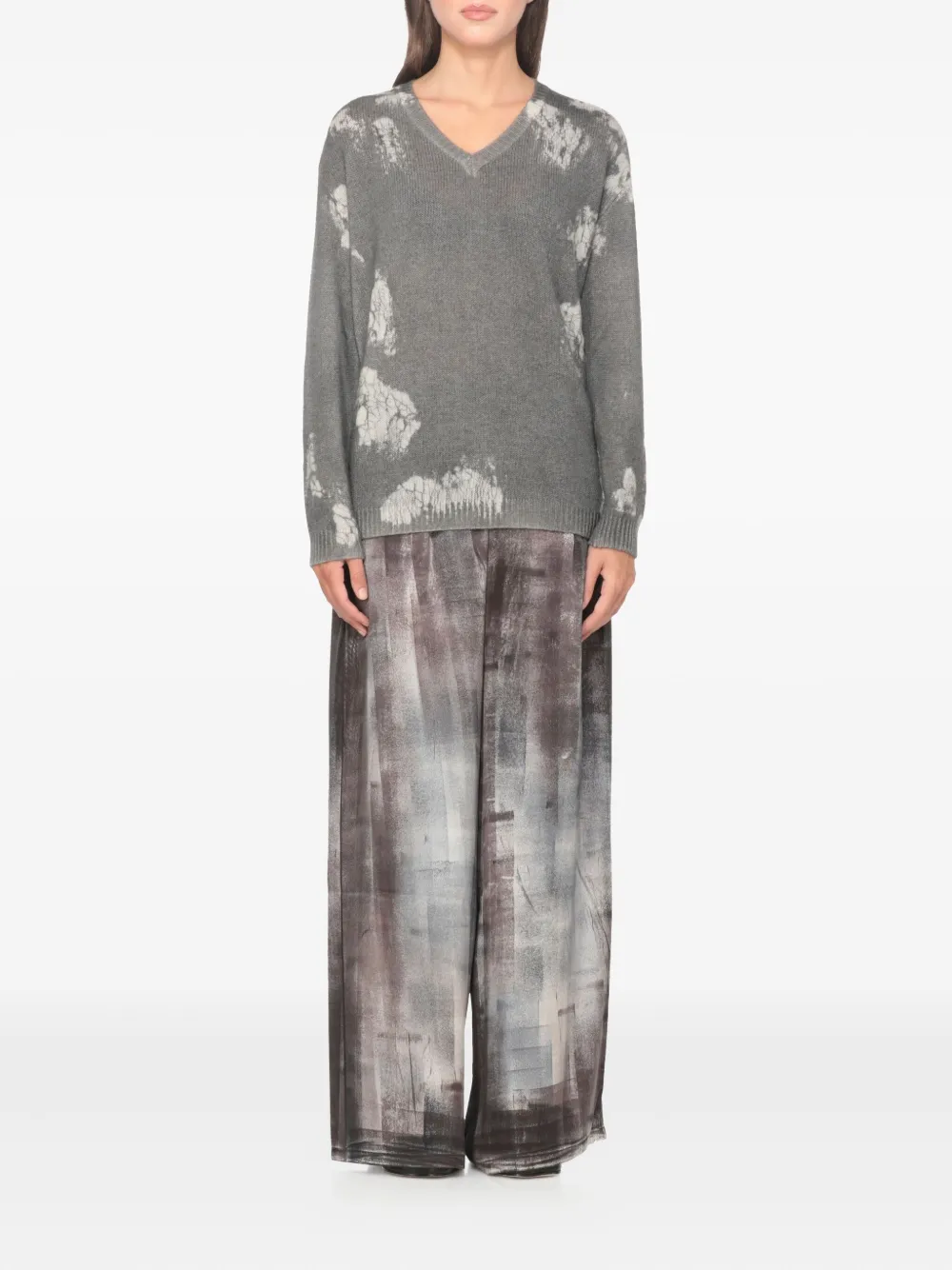 Avant Toi V-neck Cashmere Sweater In Gray