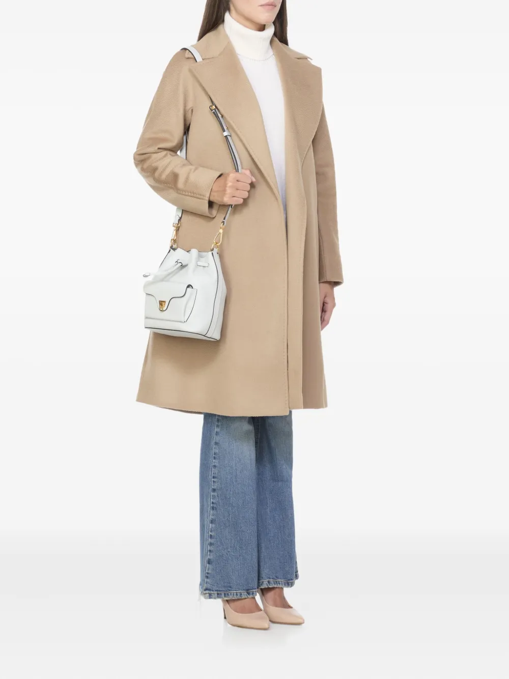 Coccinelle Beat Generation chain-strap bucket bag - Beige