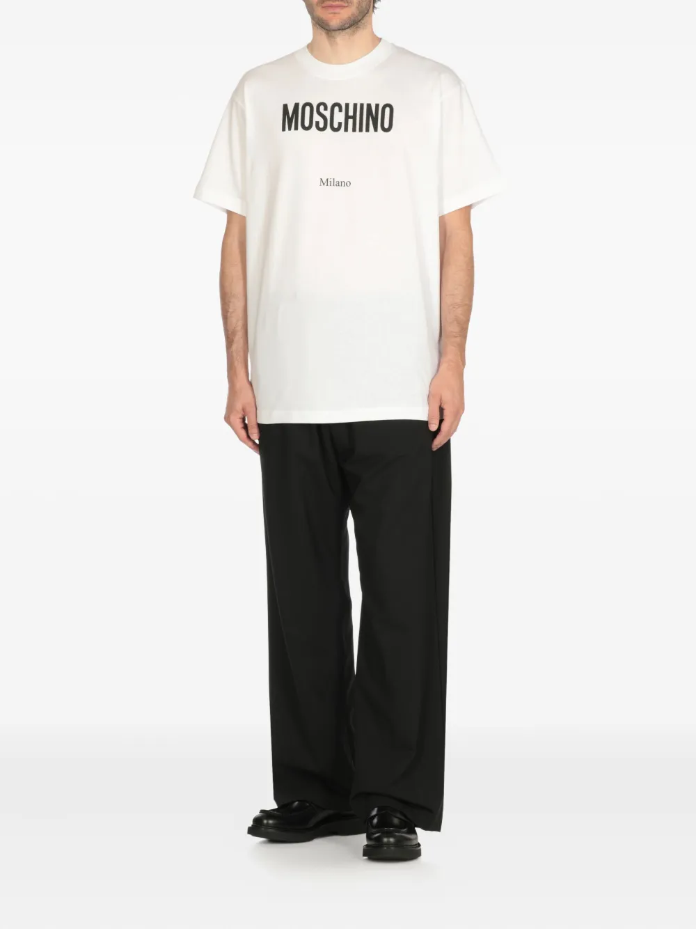 Moschino logo-print cotton T-shirt - Wit