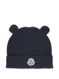 Moncler Enfant textured ear-flap beanie - Blue
