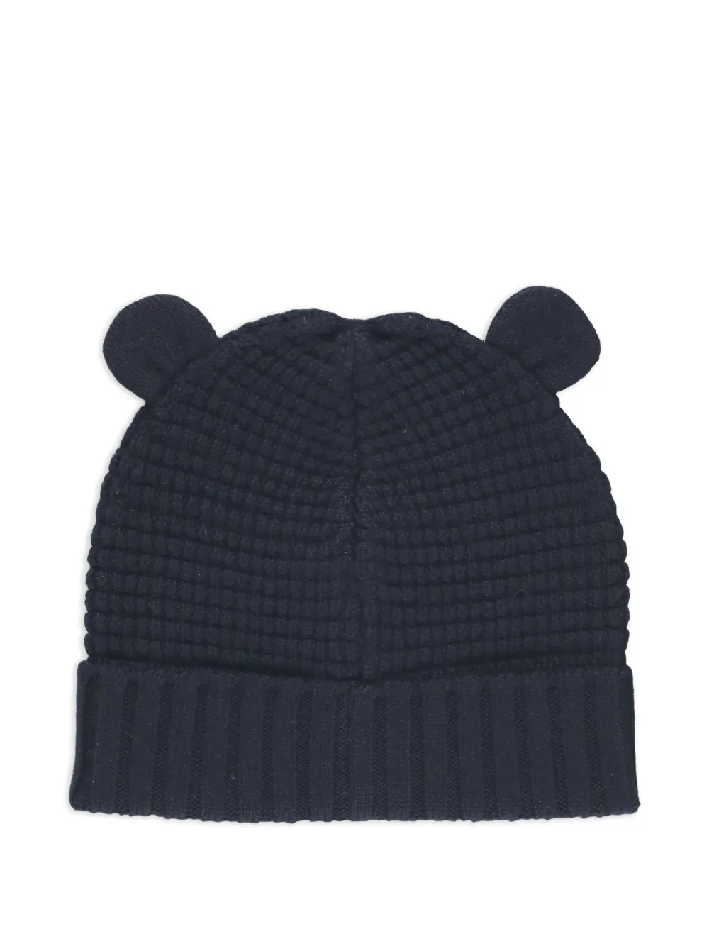 Moncler Enfant Muts met oorkleppen en textuur Blauw
