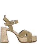 Ash 90mm ankle-strap platform sandals - Neutrals