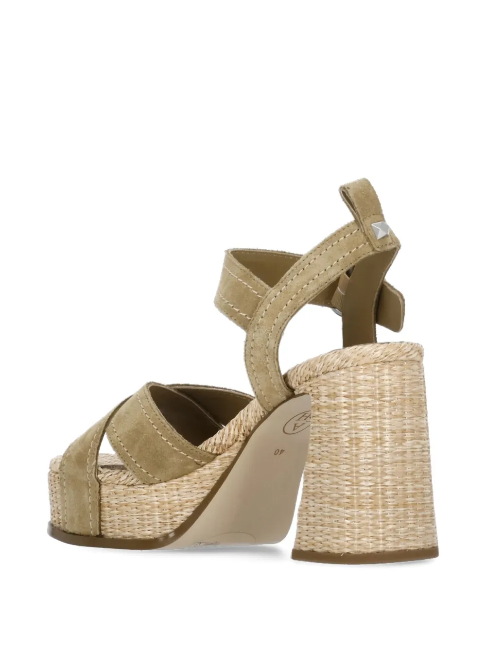 Ash 90mm ankle-strap platform sandals Neutrals