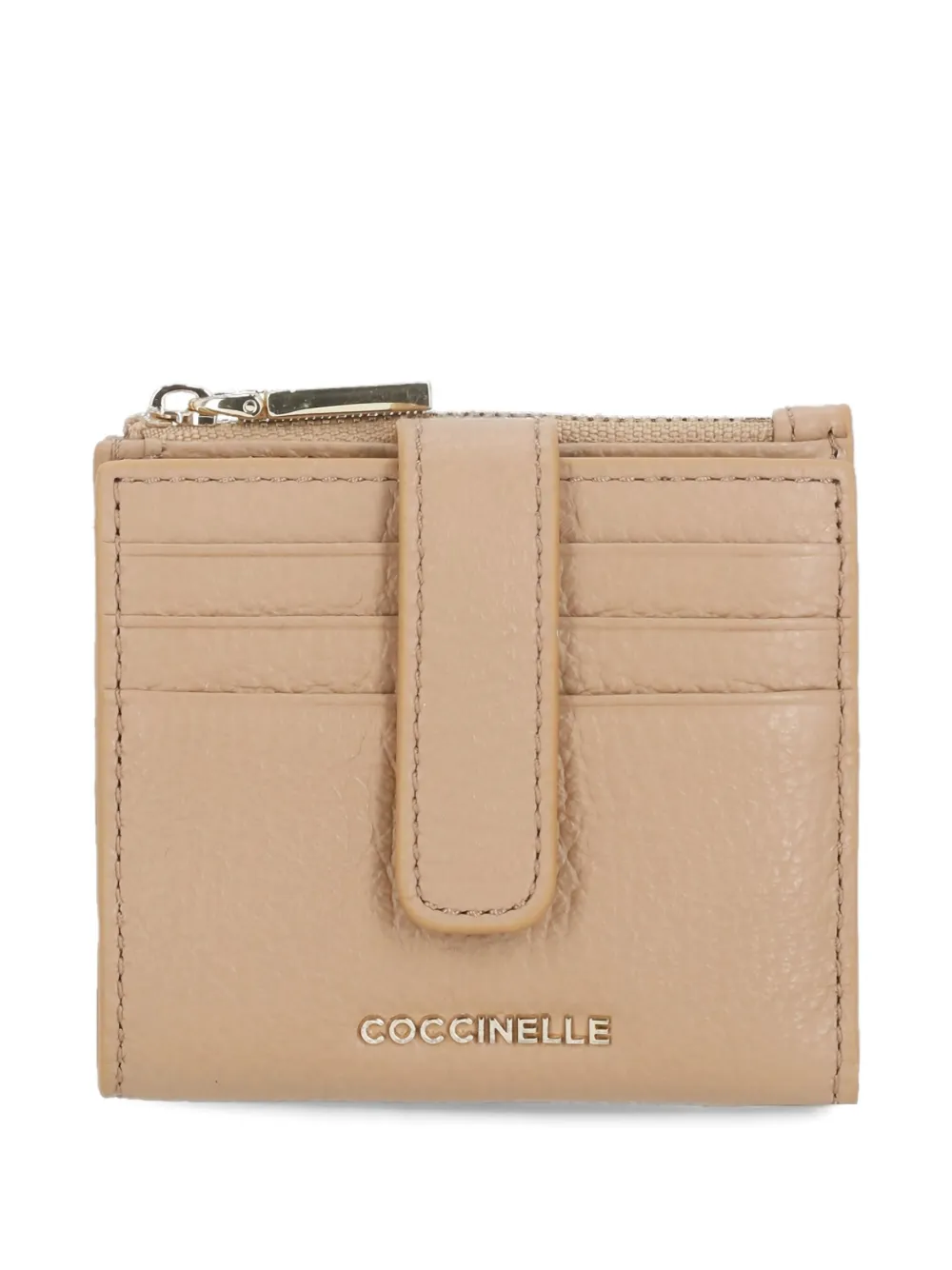 Coccinelle Leather Zip-fastening Wallet In Neutral