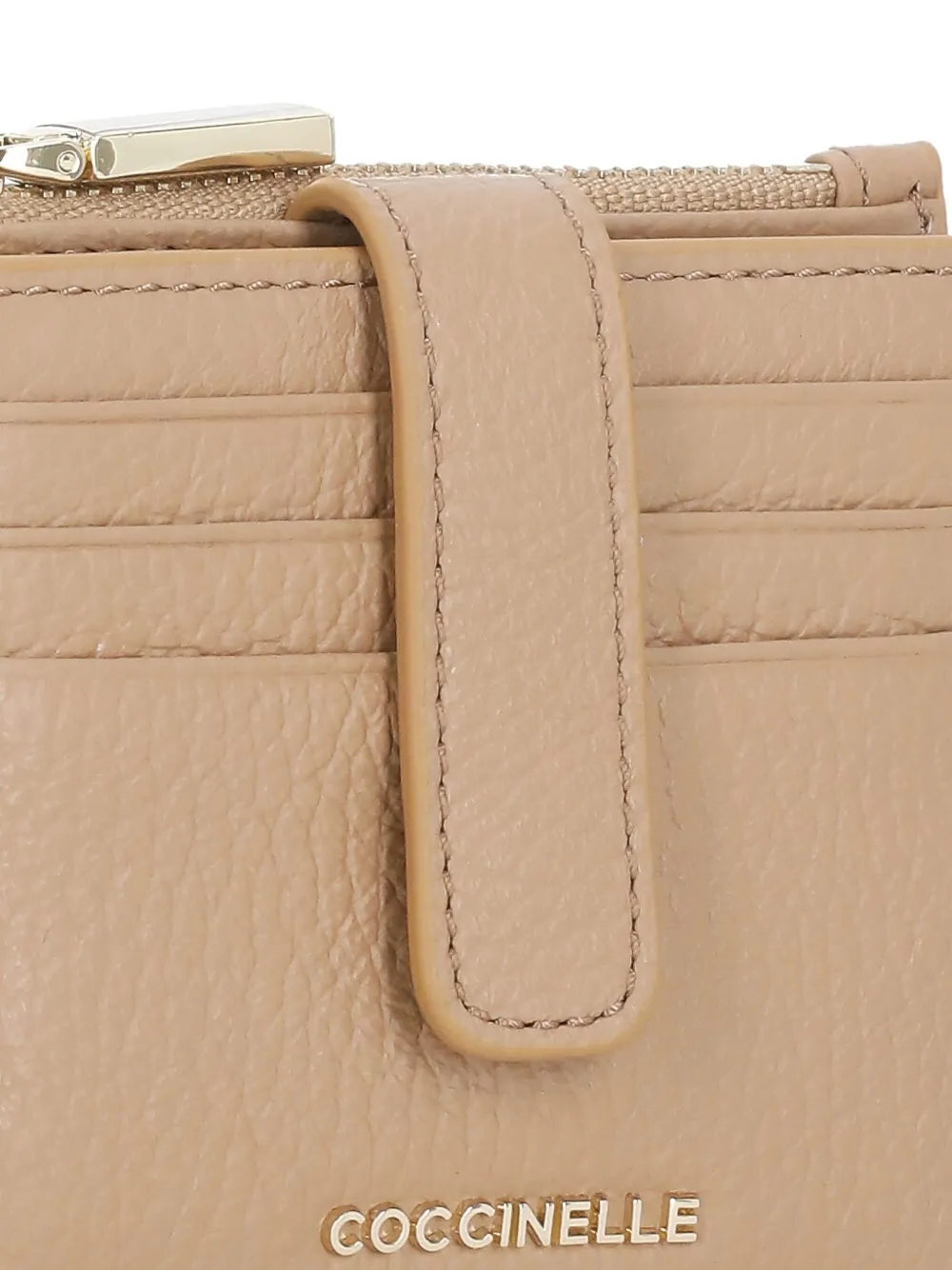 Coccinelle Leather Zip-fastening Wallet In Neutral