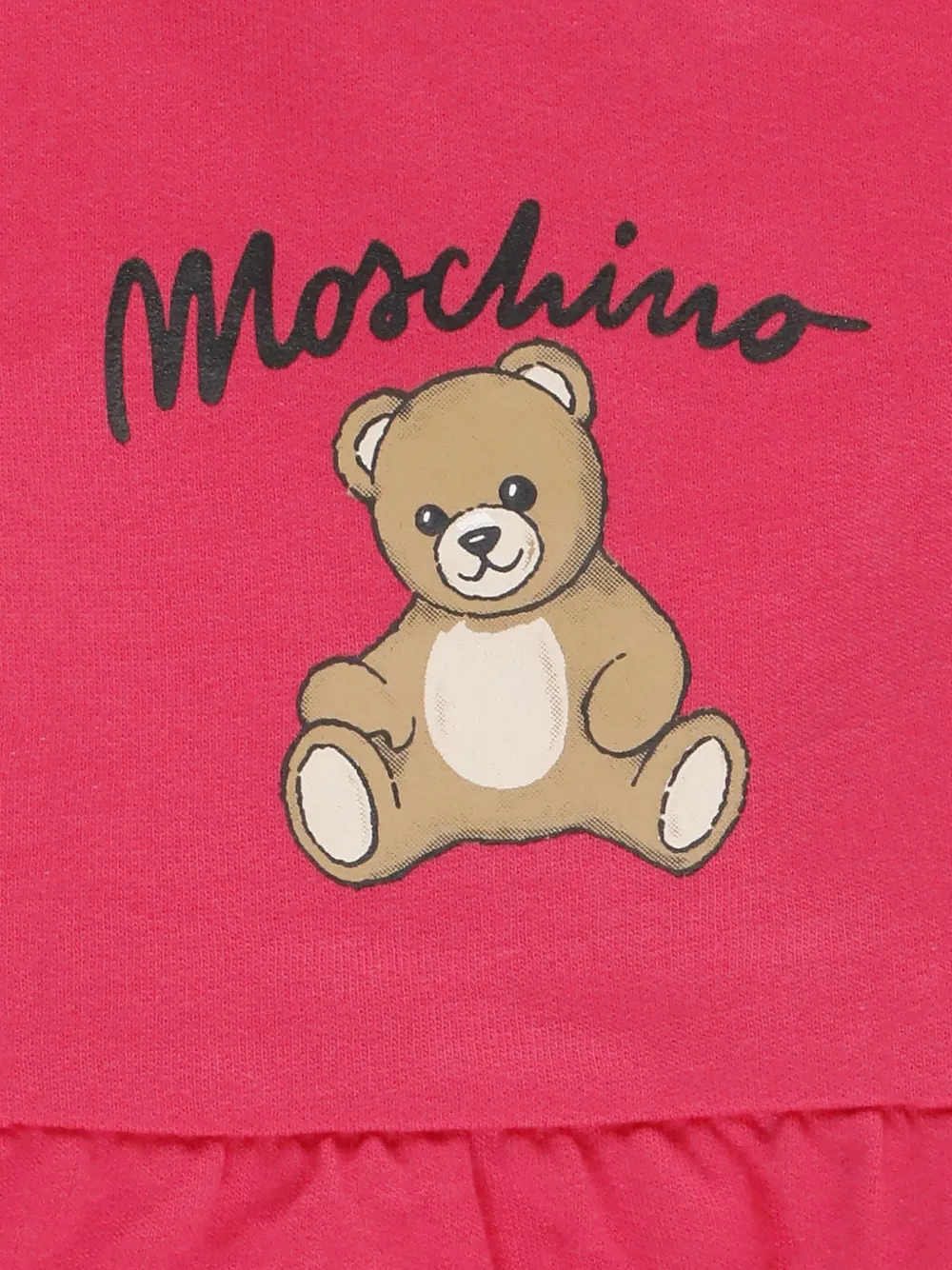 Moschino Kids Sweaterjurk met teddyprint Roze