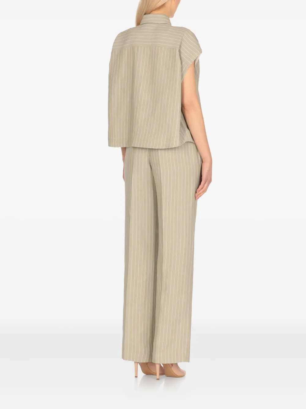 Fabiana Filippi Gestreept blouse Beige