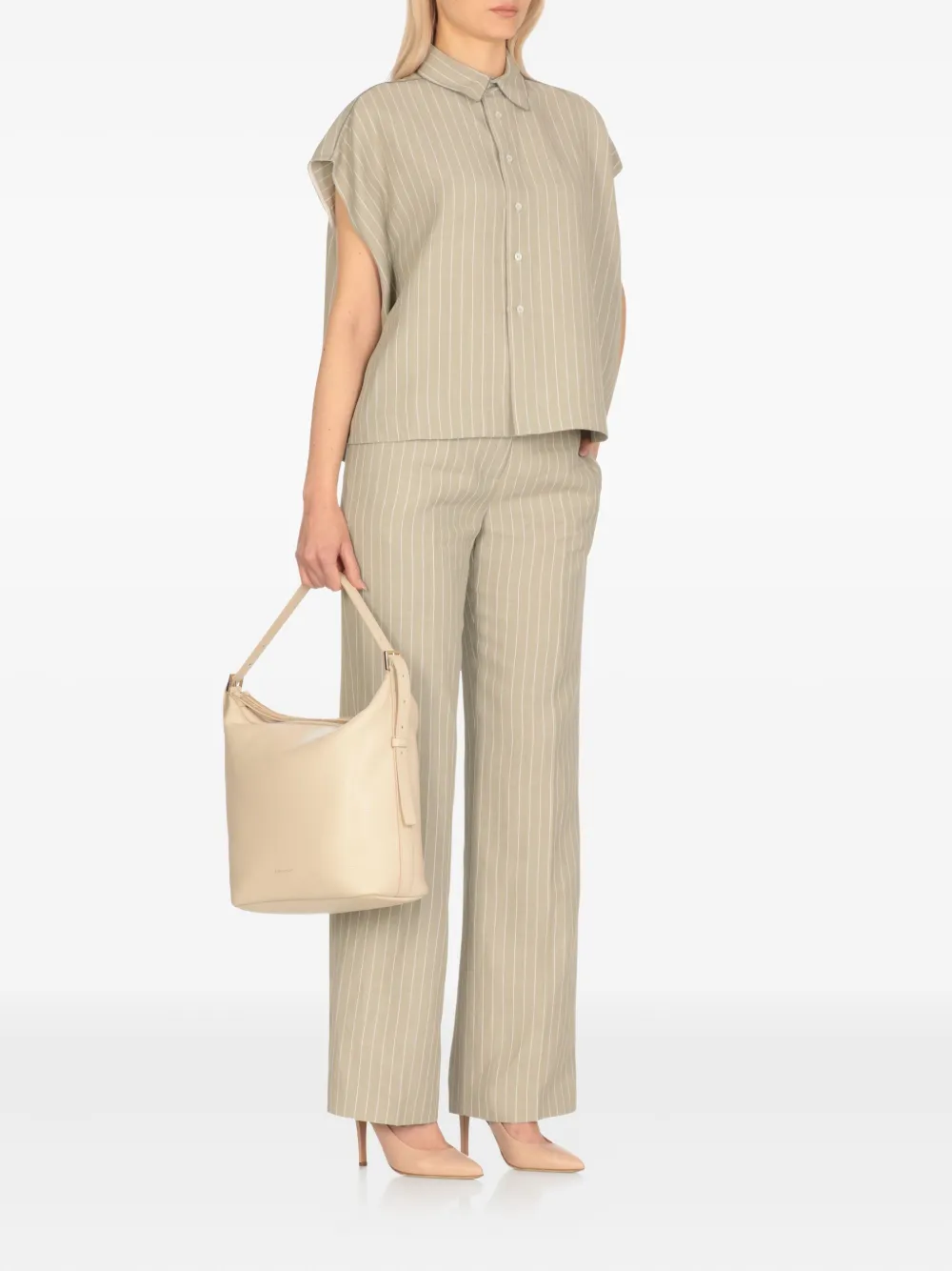 Fabiana Filippi striped buttoned-up shirt - Beige