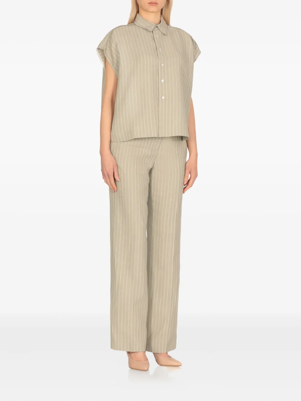 Fabiana Filippi Gestreept blouse Beige