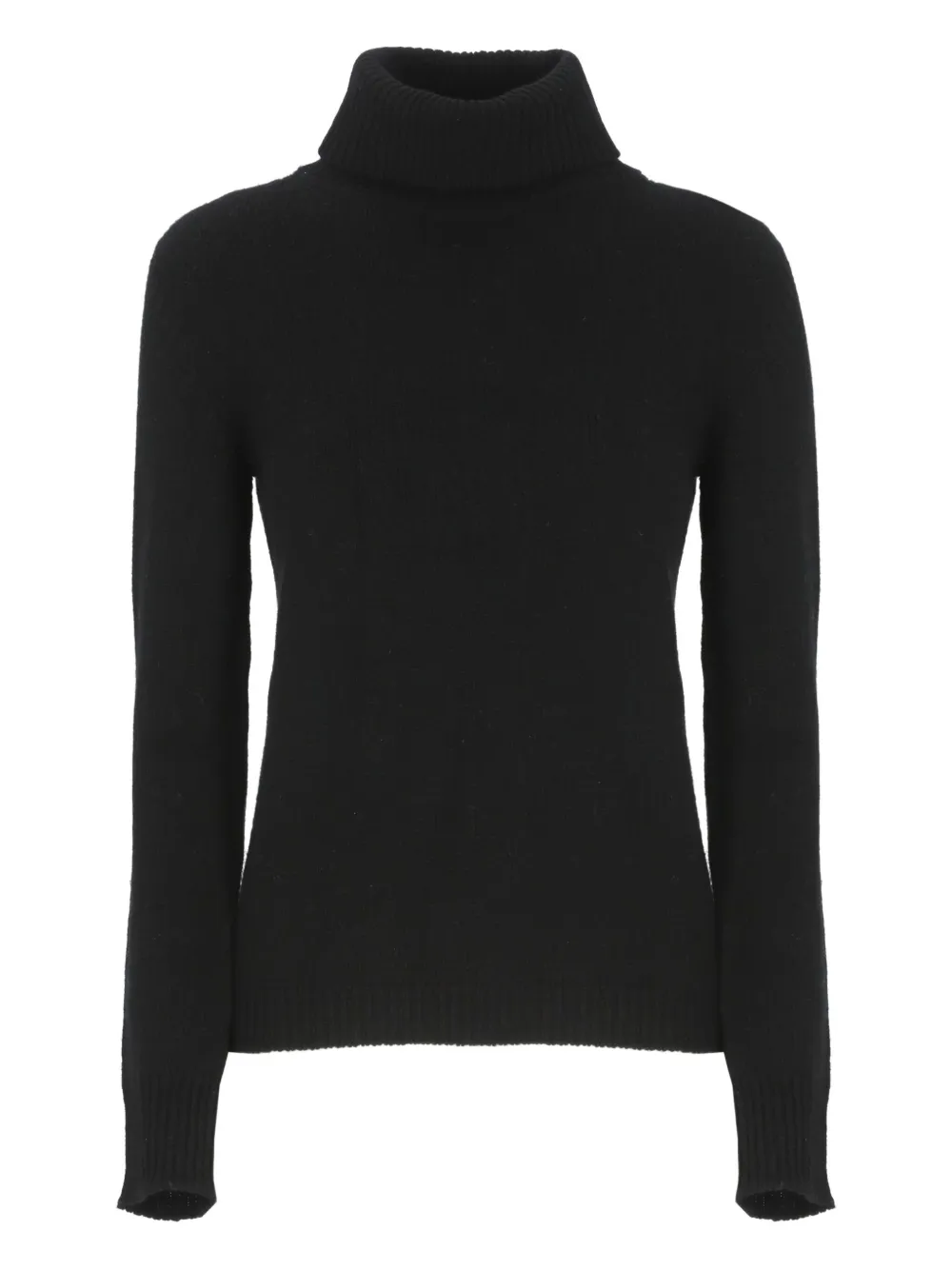 Vanisé Cashmere Turtleneck Sweater Long Sleeves In Black
