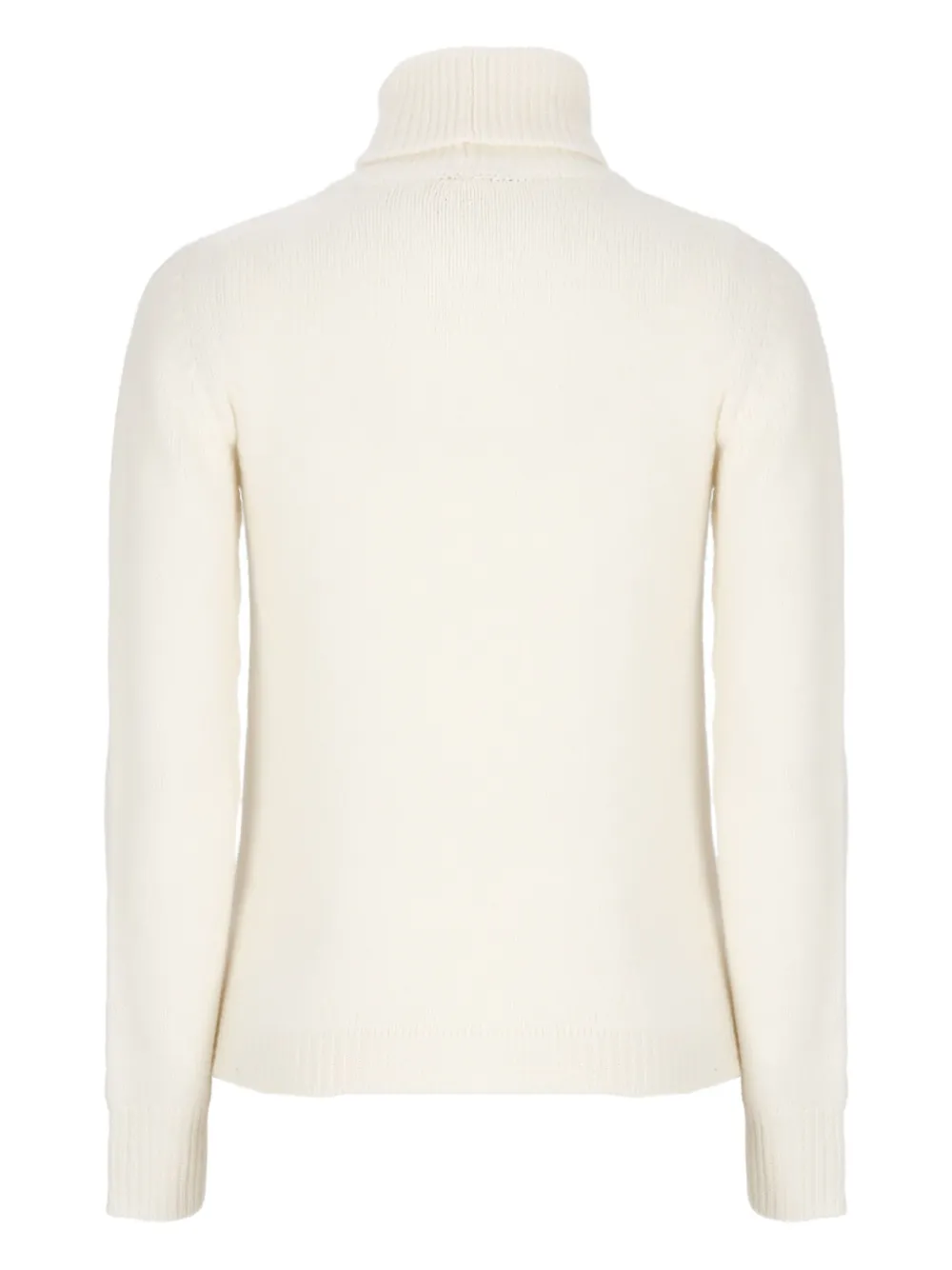 Vanisé Turtleneck Ribbed-trim Sweater In White