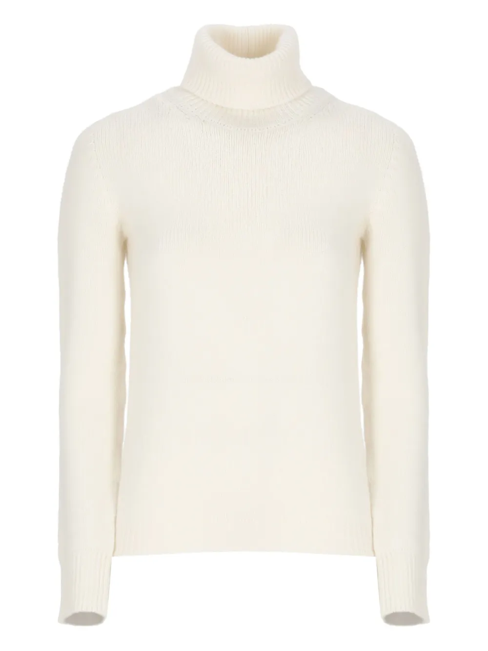 Vanisé Turtleneck Ribbed-trim Sweater In White